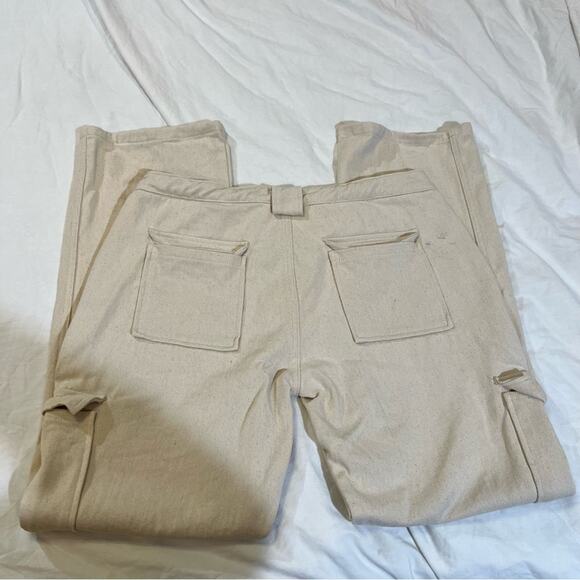 White Fox Off White Canvas straight Leg Cargo pants sz XL - Picture 13 of 14